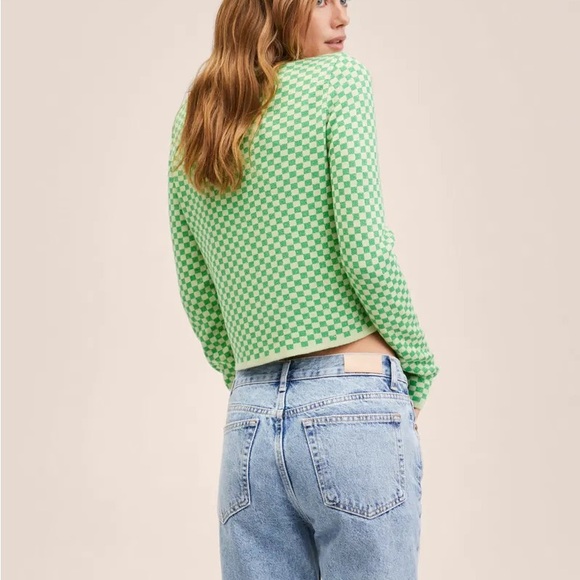 MANGO Checks Knitted Sweater - Picture 4 of 8